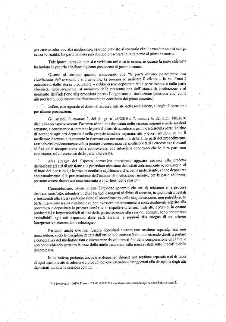 Istanza Avvocato Viviana Fiorella Liuzzi Ministero della Giustizia Organismo Mediazione- Mediazione obbligatoria