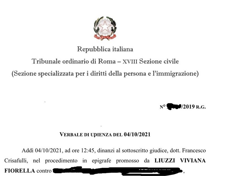 Viviana Fiorella Liuzzi Avvocato Cassazionista Roma Italia