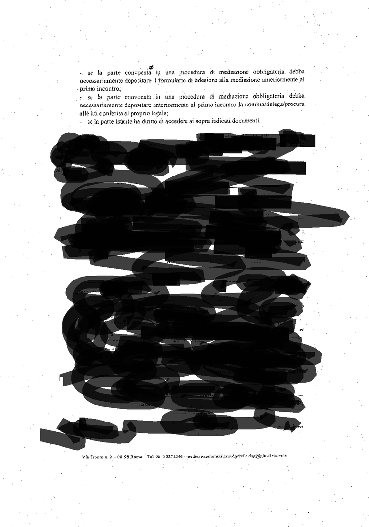 Istanza Avvocato Viviana Fiorella Liuzzi Ministero della Giustizia Organismo Mediazione- Mediazione obbligatoria Accesso agli atti