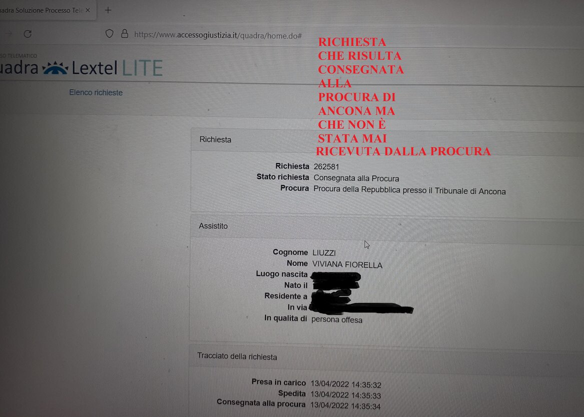 Lextel Quadra Richiesta Procura di Ancona 335