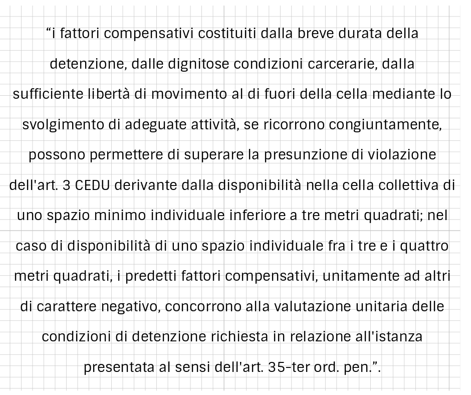 Casaszione 2020- 19 febbraio 2021 Condizioni disumane carcerarie